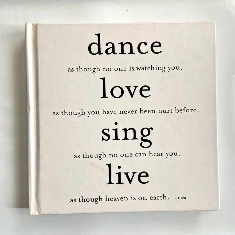 3/$15 Dance Love Sing Live Hard Cover Journal